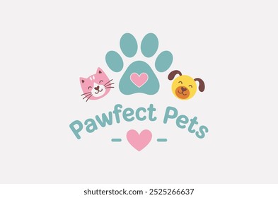 pawfect pets lover art logo 