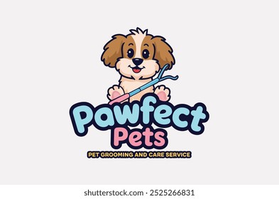 pawfect pets lover art logo 