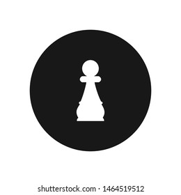 Pawn black vector icon, simple pawn black sign.