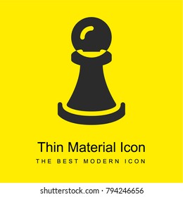 Pawn bright yellow material minimal icon or logo design