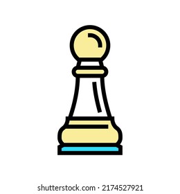 pawn chess figure color icon vector. pawn chess figure sign. isolated symbol illustration