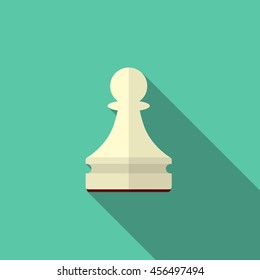 Pawn chess flat icon illustration isolated vector sign symbol

