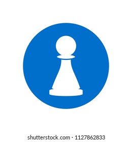 Pawn chess icon isolated on white background. Pawn chess icon for web site, app, logo and print presentation. Creative art concept, vector illustration, eps 10