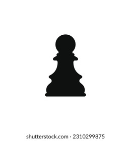 Pawn chess icon isolated on white background