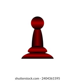 Pawn chess icon on white background. Vector illustration.