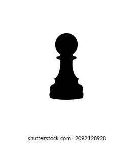 Pawn chess icon. Soldier chess icon. Modern Black color illustration of pawn chess vector icon for web design
