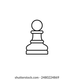 Pawn chess icon vector. EPS 10 editable vector