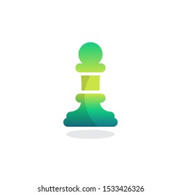 Pawn of chess piece flat icon, vector sign, colorful pictogram isolated on white. Symbol, logo illustration. Flat style design