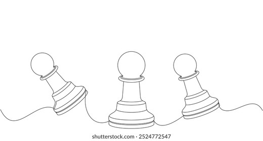 Pawn chess piece line vector design