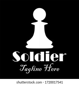 "Pawn" Chess Piece Logo. "Pawn" (Soldier) Chess Piece Vector.