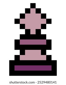 Pawn - chess piece in pixel art style