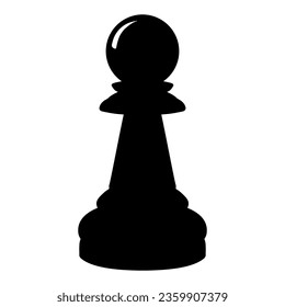 Pawn chess piece silhouette. Vector illustration