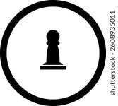 pawn chess piece vector icon