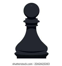 A pawn is a chess piece. Vector stock illustration. Isolated on a white background.