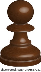 Pawn chess realistic figure vector