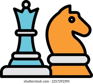 Pawn with Chess  Vector Icon which is suitable for commercial work and easily modify or edit it
