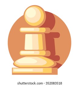 pawn figure icon with shadow