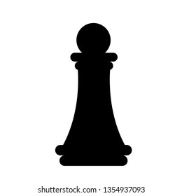 Pawn flat illustration on white