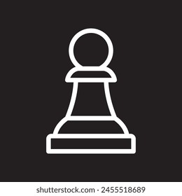 pawn icon, chess piece pawn, vector illustration 