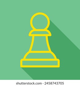 pawn icon, chess piece pawn, vector illustration 