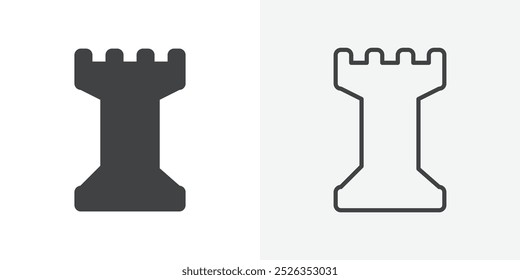 Pawn icon flat and simple set design