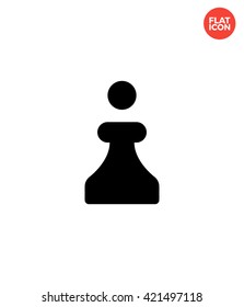 Pawn Icon Flat Style Isolated Vector Illustration