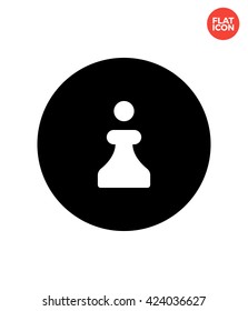 Pawn Icon Flat Style Isolated Vector Illustration