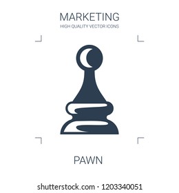 pawn icon. high quality filled pawn icon on white background. from marketing collection flat trendy vector pawn symbol. use for web and mobile