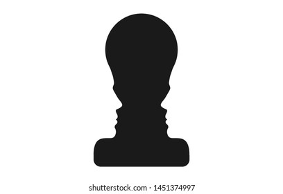 pawn icon with human silhouette. pawn vector graphic illustration