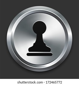Pawn Icon on Metallic Button Collection