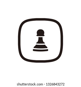 Pawn icon sign symbol