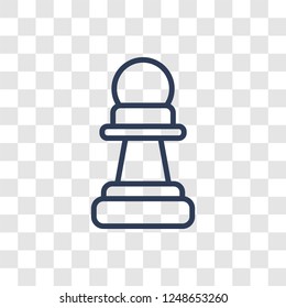 Pawn icon. Trendy linear Pawn logo concept on transparent background from Startup Strategy and Success collection