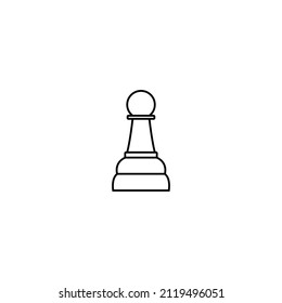  El icono de peón vectorial piezas de ajedrez. Figura de los hombres de ajedrez. 