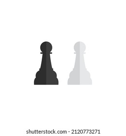  The Pawn icon vector chess pieces. Chessmen figure. 