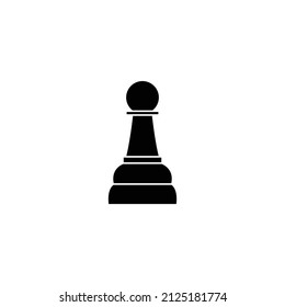  The Pawn icon vector chess pieces. Chessmen figure. 