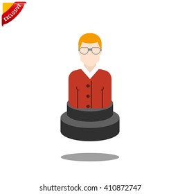 pawn icon, vector strategy icon, isolated people icon