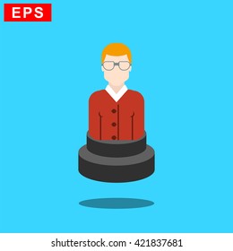 pawn icon, vector strategy icon, isolated people icon