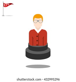 pawn icon, vector strategy icon, isolated people icon
