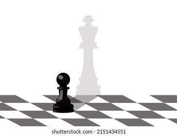 The Pawn with the King shadow, motivation, self-confidence