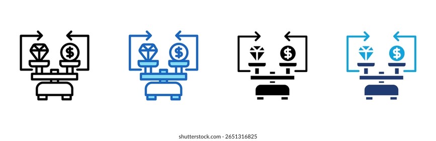 Ícone de Empréstimo do Peão Ilustração do vetor do estilo múltiplo