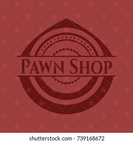 Pawn Shop realistic red emblem