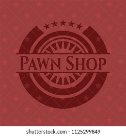 Pawn Shop red emblem. Vintage.