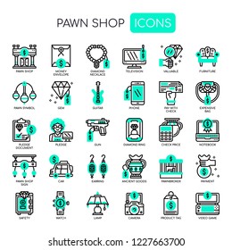 Pawn Shop , Thin Line and Pixel Perfect Icons
