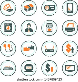 Pawn shop vector icons for user interface design