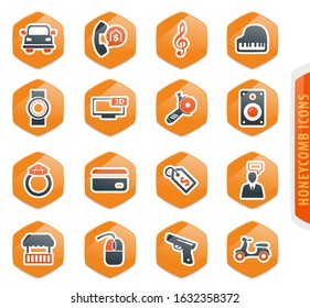 Pawn shop vector icons for user interface design