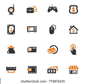 Pawn shop vector icons for user interface design