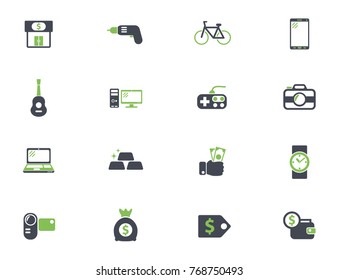 pawn shop vector icons for your creative ideas