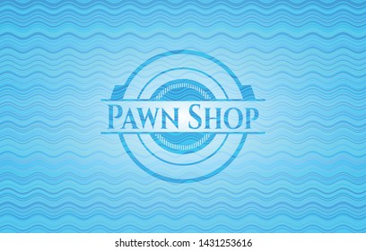 Pawn Shop water concept badge background. Vector Illustration. Detailed.