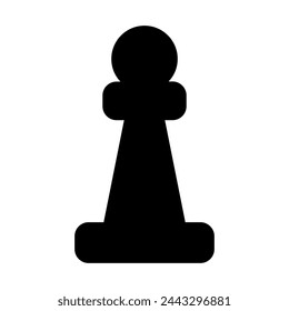Pawn. Simple Chess Related Vector Icon. Vector illustration.