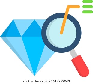 Pawnshop Inspection Icon Flat Vector Illustration